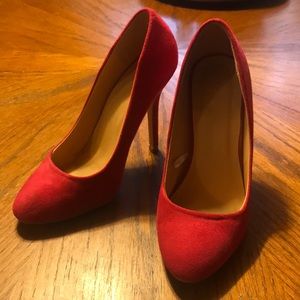 Deep Pink Sueded Pumps